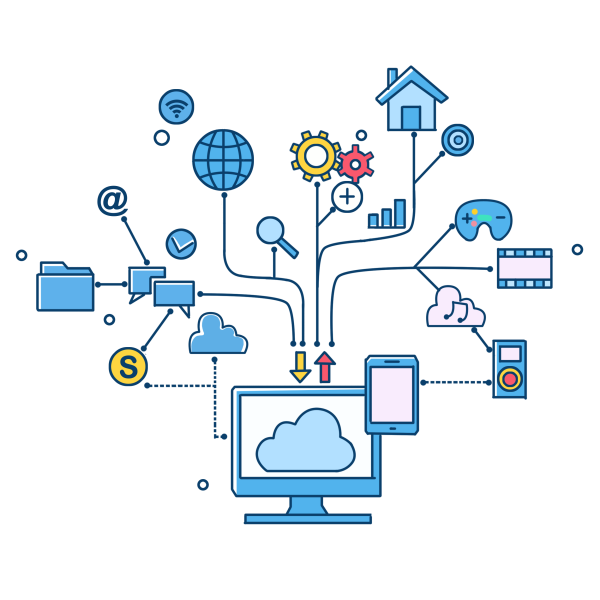 —Pngtree—blue internet communication cloud linear_4896597